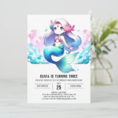 デジタルウィムシーマーメイド誕生日 招待状 (スタンド正面)