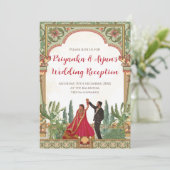 デジタルウェディングレセプション招待状インディアン招待 招待状 (スタンド正面)