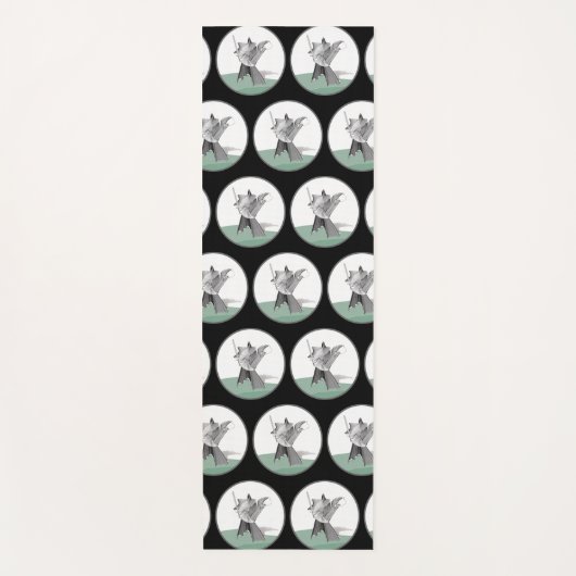 デジタルウォリアカスタムー – 背景色 ヨガマット (正面)