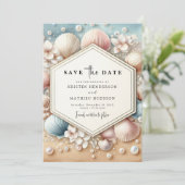 デジタルウォーターのカラービーチ結婚式 セーブザデート (スタンド正面)