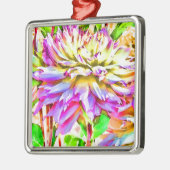 デジタルウォーターカラーダリアギフト メタルオーナメント (左)