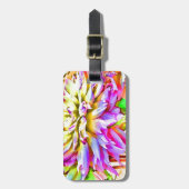 デジタルウォーターカラーダリアギフト ラゲッジタグ (正面縦)
