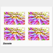 デジタルウォーターカラーダリアステッカー 長方形シール (シート)