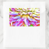 デジタルウォーターカラーダリアステッカー 長方形シール (バッグ)