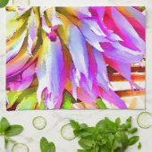 デジタルウォーターカラーダリア キッチンタオル (折り畳み)