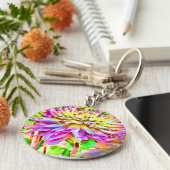 デジタルウォーターカラーダリア キーホルダー (側面)