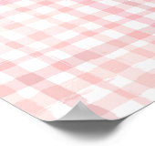 デジタルウォーターカラーピンクチェック紙 ポスター (角)