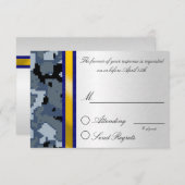 デジタルカムフラージュの応答カード 出欠カード (正面/裏面)