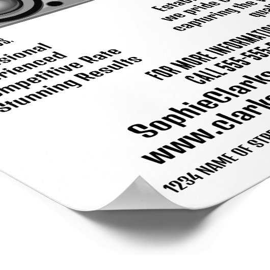 デジタルカメラのアイコン写真家、写真の採用 ポスター (角)