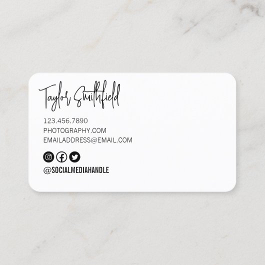 デジタルカメラ写真用名刺 名刺 (裏面)