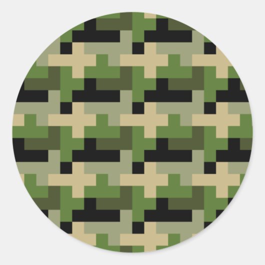 デジタルカモフラージシール ラウンドシール (正面)