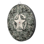 デジタルカモフラージュのスター型ステンシル ダーツボード (正面右)