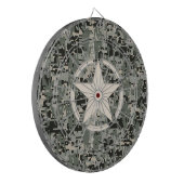 デジタルカモフラージュのスター型ステンシル ダーツボード (正面左)