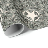 デジタルカモフラージュのスター型ステンシル ラッピングペーパー (ロールコーナー)
