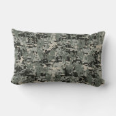 デジタルカモフラージュのスター型ステンシル ランバークッション (裏面)