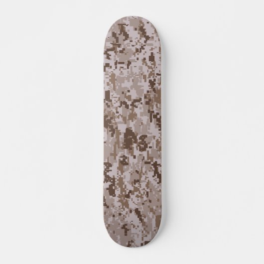 デジタルカモフラージュ グレーLG迷彩パターン スケートボード (正面)
