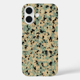 デジタルカモフラージュ タン+グリーンSMカモフラージュパターン iPhone 16ケース