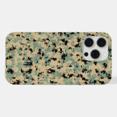 デジタルカモフラージュ タン・グリーンSMカモフラージュパターン iPhoneケース (裏面横)