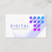 デジタルカラフルグラデーションロゴ 名刺 (正面)