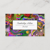 デジタルカラフルプ絵を描ローターの流動的な芸術 名刺 (正面)