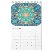 デジタルカラフル抽象芸術アートカレンダー カレンダー (1月 2027)