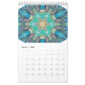 デジタルカラフル抽象芸術アートカレンダー カレンダー (1月 2026)