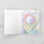 デジタルカラーのハート - カスタマイズ カード (内部)