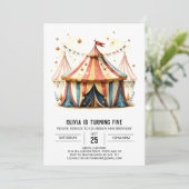 デジタルキッズテントサーカス誕生日 招待状 (スタンド正面)