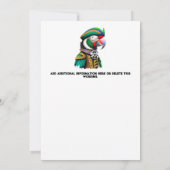 デジタルキッズ海賊誕生日パーティー女の子の誕生日 招待状 (裏面)