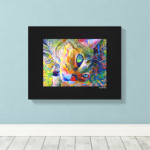 デジタルキャットアートキャンバスプリント キャンバスプリント (インサイチュ (ウッドフロア))