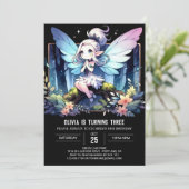 デジタルキュートフェアリー誕生日 招待状 (スタンド正面)