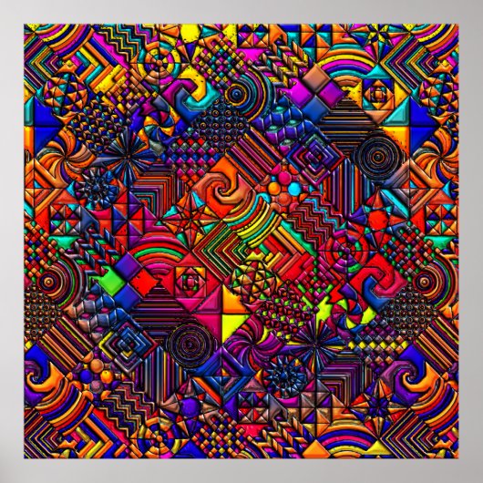 デジタルキルトモダンレトロ ポスター (正面)