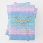 デジタルクールVAPORWAVEプールコアピンクブルーパターン ラッピングペーパーシート (インサイチュ)