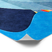 デジタルグリッチアートの背景 ポスター (角)