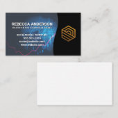 デジタルグローブ | モダン金ゴールドロ企業のゴ 名刺 (正面/裏面)