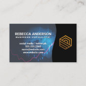 デジタルグローブ | モダン金ゴールドロ企業のゴ 名刺 (正面)