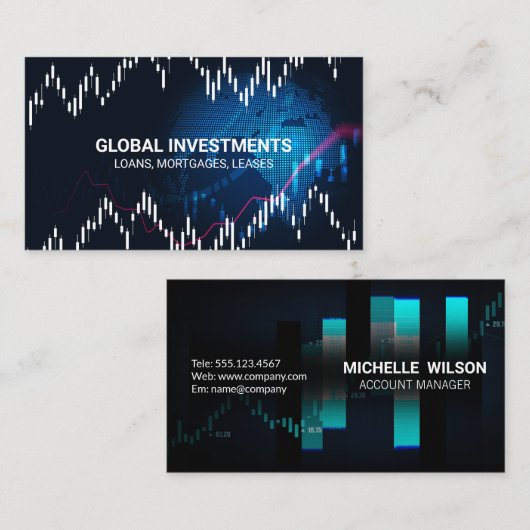 デジタルグローブ | 日本語その他言語 | 株式ファイナンス 名刺 (正面/裏面)