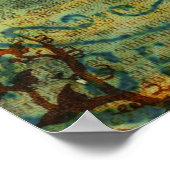 デジタルコラージュ白鳥 ポスター (角)