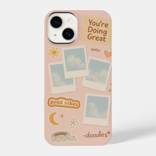 デジタルコラージュ美的な電話ケース iPhoneケース (裏面)