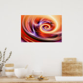 デジタルコンピュータアートポスター – 抽象芸術アートプリント ポスター (キッチン)