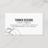 デジタルコンピュータロゴ |水彩 名刺 (裏面)