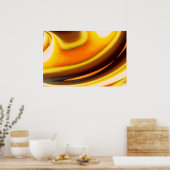 デジタルコン絵画ピュータの抽象芸術ポスタープリント ポスター (キッチン)