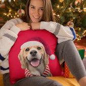 デジタルサンタハットスカーフギフト付き犬ペットフォト クッション