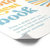 デジタルサンベイビーシャワーフォトゲストブックサイン ポスター (角)