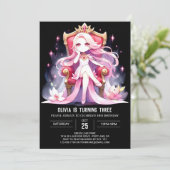 デジタルシンプルプリンセス誕生日 招待状 (スタンド正面)