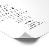 デジタルシンプル書道素朴のメ結婚ニュー ポスター (角)