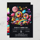 デジタルスウィートワンダーランド誕生日 招待状 (正面/裏面)