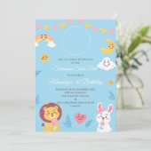 デジタルスキャンマニ・サヒブ経路招待状 1歳の誕生日 招待状 (スタンド正面)