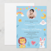 デジタルスキャン スクハマニ サヒブ 経路 1歳 誕生日 招待状 (正面/裏面)