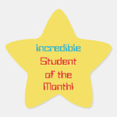 デジタルスタイル「今月の素晴らしい学生!」 星シール (正面)